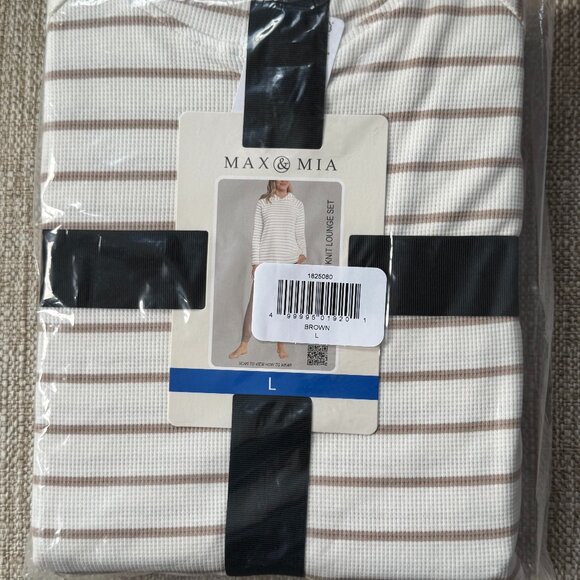 Max and Mia Ladies Waffle Knit Lounge Set New with Tags - Picture 4 of 5